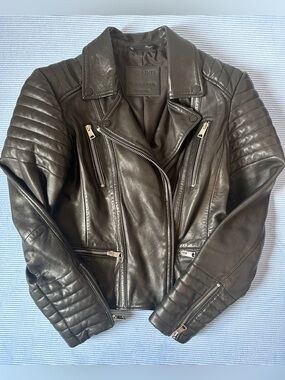 All Saints Leoni Leather Biker Jacket